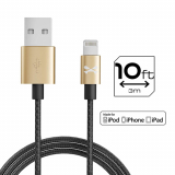 Ghostek NRGLine MFI Lightning 120" Data/Sync/Charge Cable - Gold