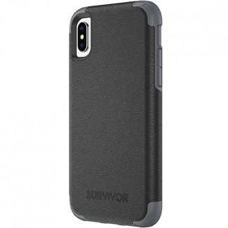 Apple iPhone Xs/X Griffin Survivor Prime Series Case - Black Leather