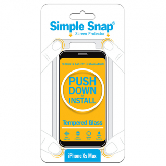 Apple iPhone Xs Max Simple Snap Screen Protector - Tempered Glass