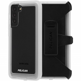 Samsung Galaxy S21 5G Pelican Voyager Series Case with Micropel - Clear with Holster