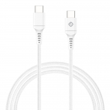 TekYa 120 Inch (10ft) USB-C to USB-C 3.0 Braided Cable - White