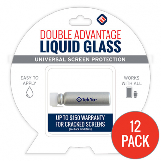 <b>*12 Pack*</b> TekYa Double Advantage Universal Screen Protector Liquid Glass ($150 Coverage)