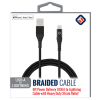 TekYa 72 Inch (6ft) Apple Lightning to USB-A 2.4 Amp Braided Cable - Black - - alt view 2