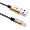 Ghostek NRGLine MFI Lightning 120" Data/Sync/Charge Cable - Gold - - alt view 2