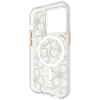 Apple iPhone 15 Pro Case-Mate Floral Gems Case with MagSafe - Gold - - alt view 3