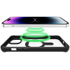 Apple iPhone 15 Plus ItSkins Hybrid Stand Case with MagSafe - Black/Transparent - - alt view 4
