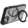 Apple iPhone 15 Plus ItSkins Hybrid Stand Case with MagSafe - Black/Transparent - - alt view 5