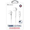 TekYa T-Buds Lightning Apple MFi Earbuds with lightning connector - White - - alt view 1