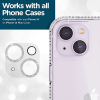 Apple iPhone 14/14 Plus Case-Mate Lens Protector - Sparkle Silver - - alt view 5