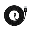 Caseco 78 Inch (6.5ft) Micro USB Braided Cable - Black - - alt view 1
