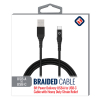 TekYa 72 Inch (6ft) USB-A to USB-C 3.0 Braided Cable - Black - - alt view 2