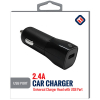 TekYa 2.4 Amp USB Port Car Charger Head - Black - - alt view 2