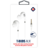TekYa T-Buds Earbuds with 3.5mm Jack and In-Line Mic and Controls - White - - alt view 1