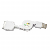 Apple iPhone 4/4s to USB Retractable Cable - White
