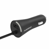Apple iPhone Pure Gear 30W USB-A + Corded Lightning PD Car Charger - Black