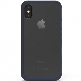 Apple iPhone Xs/X PureGear DualTek Case - Clear/Navy Blue