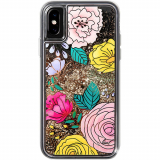Apple iPhone Xs Max Laut Liquid Glitter Series Case - Floral