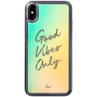 Apple iPhone Xs Max Laut Liquid Glitter Series Case - Good Vibes Only