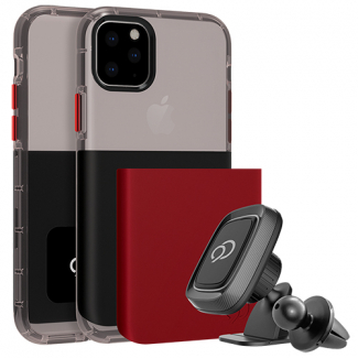 Apple iPhone 11 Pro Nimbus9 Ghost 2 Case - Pitch Black/Crimson