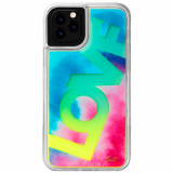 Apple iPhone 11 Pro Laut Liquid Glitter Series Case - Love (Neon)
