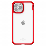 Apple iPhone 13 ItSkins Hybrid Solid Case - Red/Clear