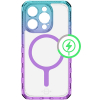 Apple iPhone 15 Pro ItSkins Supreme Prism Case with MagSafe - Light Blue & Purple