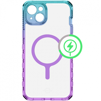 Apple iPhone 15 Plus ItSkins Supreme Prism Case with MagSafe - Light Blue & Purple