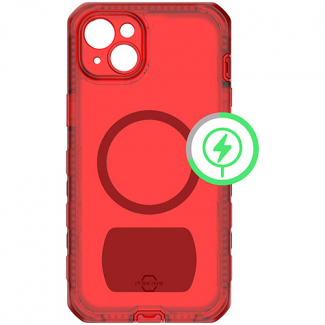 Apple iPhone 15 Plus ItSkins Vault Frost Case with MagSafe - Red/Black