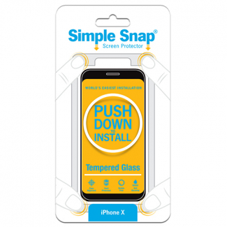 Apple iPhone Xs/X Simple Snap Screen Protector - Tempered Glass