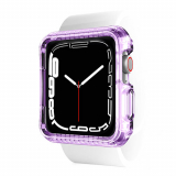 Apple Watch 7/SE/6/5/4 (41/40mm) Itskins Spectrum Clear Watch Band and Bumper - Light Pu