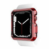 Apple Watch 7/SE/6/5/4 (41/40mm) Itskins Spectrum Clear Watch Band & Bumper  Red