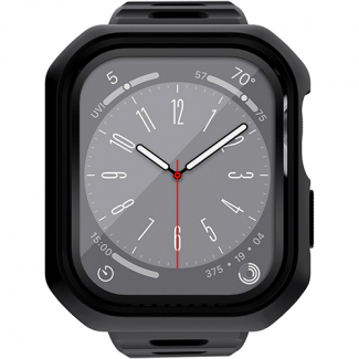 Apple Watch 8/9 45mm Itskins Hybrid R 360 Solid Bundle - Black