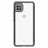 Motorola One 5G Ace ItSkins Hybrid Clear Case - Black/Clear