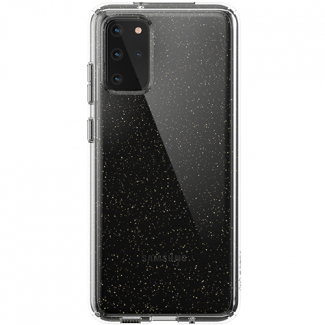 Samsung Galaxy S20+ Speck Perfect Glitter Series Case w Microban - Clear w Gold Glitter/Clear
