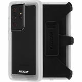 Samsung Galaxy S21 Ultra 5G Pelican Voyager Series Case with Micropel - Clear with Holster