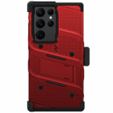 Samsung Galaxy S24 Ultra ZIZO Bolt Bundle Case with Tempered Glass - Red