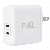 Fuel 50W Dual USB-C AC Travel Charger Head - White