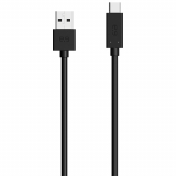 PureGear 72 Inch (6ft) USB-C To USC-A 2.0 Data/Sync/Charge Cable - Black