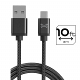 Ghostek NRGLine Micro USB 120" Data/Sync/Charge Braided Cable - Black