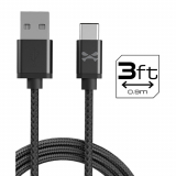 Ghostek NRGline 36" USB-C to USB-A Data/Sync/Charge Cable - Black