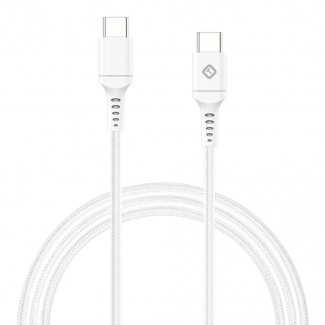 TekYa 120 Inch (10ft) USB-C to USB-C 3.0 Braided Cable - White