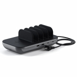 Satechi Dock5 Multi-Device Charging Station with Wireless Qi Charging - Space Gray