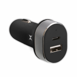 Xtreme Power 3.1Amp USB Type-C/USB Type-A Dual Port Car Charger Head - Black