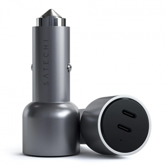 Satechi 40W PD Dual USB-C Car Charger - Space Grey