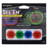 Nite Ize SeeÿEm LED Bike Spoke Light 4 Pack - Assorted Colors